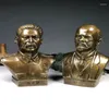 Dekoracyjne figurki Brązowe popiersie czterech wielkich mężczyzn mosiądz Lenin Marx Engels Stalin Handicraft Ornament Statua