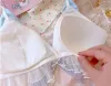 Cute lolita Rabbit ears girl ladies large size ultra thin lingerie skirt underwear triangle cup no steel ring bra underpants set