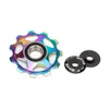 ZTTTO MTB Cykel bakre Derailleur Jockey Wheel Steel Bearing Pulley 11T 13T Purple CNC Road Bike Guide Roller Idler 4mm 5mm 6mm