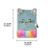 Nettes Katzen Notizbuch mit Lock Kawaii Unicorn Diary Journal A5 Agenda Planer Organizer Wunderbarer Plüsch Notiz School Sketchbook