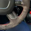 Okładka kierownicy samochodu opakowanie antypoślizgowe czarne zamszowe skórzane skórzane warkocz kierownicy do Audi A6 (C7) A3 A4 Q5 Q5 Q7 A8 S8
