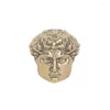 Brincos de colar Definir Brass David's Head Pingente DIY Acessórios DIY Caráter de Bronze Carving Chave de corda personalizada