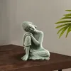 Decorative Figurines Small Buddha Statue Ornament Yoga Rustic Oriental For Meditating Desktop Office Indoor Desk