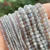 2/3/4 mm à facettes rondes gris Labradorite Stone Seed Spacer Perles pour accessoires de bricolage Bracelet Collier Bijoux de Bracelet Maison de 15 "