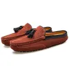 Casual Shoes Men Fashion Male Half Slipper Loafers Suede Soft Moccasins Slip On Men's Driving Lazy Big Size