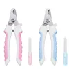 2pcs/Set Pet Grooming Scissors Dog Cats Supplies Pet Nail Pet Grooming Kit with 2 Scissors, Nail Clippers, File and Cutters XJY38