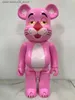 Action Toy Figures Transformation toys Robots Pink Bearbrick 400% Black Panther PVC Picture 28cm Fashion Series Teddy Bear Cartoon Stupid