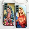 Virgin de Guadalupe Virgen Mary Case para Samsung Galaxy A12 A22 A32 A42 A52 A72 A54 A34 A24 A14 A73 A53 A33 A23 A13 5G F52
