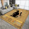 Ancient Egypt Egyptien Dieu égyptien chat anubis tapis salon chambre tapis lavable nattes ménage