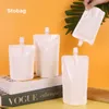 Stobag 50pcs Blanc Plastique Liquide Ensemble sacs de boisson Buzzle JUICE SOCE DE MAIS