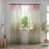 Unik tyllgardinpolyester gardin Hållbar heminredning Rainbow Print Window Drape