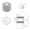 14 dentes Motor DC Motor de 8,2 mm Micro Motor 25000rpm 21V Motor de serra elétrica de lítio para mini -serra de serra de serra de serra