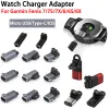 Micro USB/Type-C/iOS Kvinna till laddningsadapter för Garmin Fenix ​​7/7S/7X/6/6s/6x Smart Watch Charger Cable Connector Accessories