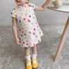 Robes de fille Summer Girls Robes Fleur colorée Robe de gaze brodée Cheongsam 2023 NOUVEAU BÉBÉ KIDS Vêtements Chinois Style Childrens Wear