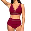 Costumi da bagno femminile sexy bikini sexy mesh a due pezzi con reggiseno imbottito non supporto costume da bagno donne uno