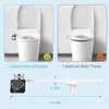 2023 Slim Toilet Seat Hot & Cold Double Nozzle Spiral Adjustable Water Pressure Non-Electric Butt Sprayer With Hose Ass Sprayer