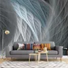 Nordic Abstract Pearl Feather Blanc Marble Salon Room Chambre 3D Fond d'écran auto-adhésif personnalisé Murale