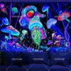 Astetico Blacklight Astronaut Space Tapestry Galaxy Universe Tapestries Glow in the Dark Tapestry Black Light Uv Wall Decor