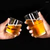 Vinglas som dricker klart vattenuppsättning av 6 stapelbara glaskoppglas för glasjuice mojito öl diskmaskin säker