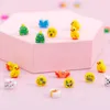 50 pcs mini fruits et animaux gâteau numérique petit grenouillement mini-effaceur à effacer l'étudiant papeterie kawaii scolaire en gros