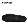 Casual Shoes Dekabr Fashion Men High Quality Loafers Luxury Bekväm andningsskiva på formella mockasiner Mjuk körning