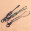 2Pcs Keychain Lanyard Triangle Buckle High Strength Parachute Cord Self-Defense Emergency Survival Backpack Paracord Key Ring