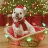 Vestimenta de perros navidad pequeño peluche santa sombrero para gato mascota decoraciones felices gorra casera noel navidad feliz año regalo