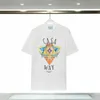 Casablanca Double Gauze Letter Printed T-shirt for Men and Womens Fashion Brand Short Sleeves