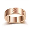 Designer Charm Carter High Edition 18K Rose Gold Classic Ring Au750 Men and Womens Wedding V Love Signature