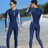 수영복 남성 onepiece 수영복 전문 훈련 대형 크기의 긴 바지 선물 화면 다이빙복 Quickdrying Snorkeling Suit