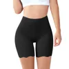 Pantalon anti-léger de la soie mince de glace d'été, ondulez trois shorts rave pour femmes leggings pour femmes avec des boxeurs de vélo en dentelle pour les femmes