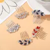 Crystal Hair Combs Hairpins Clips For Bride Femmes Girls Hair Bijoux Accessoires Bling Rignestone Heading Hair Styling Bijoux