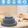 Table Mats 96Pcs Felt Plate Dividers Set Round Protectors Reusable Multipurpose Dish Pad For Packing Stacking Procelain Cookware