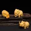 Sculptures And Figurines Cute Wood Carving Wooden Product Animals Statue Decoration Ornaments For Home Luxury Desk Accessories 240409