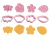 Bee Cherry Blossom Mold Polymer Clay Flower Leaf Printing Cutting Die Ceramic Pottery Leave Fondant Cookie Cake Modeling Tool