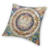 Kudde Buddha Buddhist Thangka Art Cover Soffa vardagsrum mystisk buddism Meditation Square 40x40cm