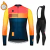 2022 kbora winterfiets set fietsen fietsteam met lange mouwen thermische fleece sportkleding race jersey pak voor mannen ropa ciclismo