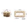 1 pieza Bolsa Gurning Lock Natural Bamboo Junk Twist Brown Craft Craft Bolso Bolso Bolso Mujer Bolso de hombro Piezas de cartera Diy Hardware