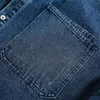 Camicie casual maschile in denim uomo in giappone in giapponese manica corta bottona blusa streetwear hip hop harajuku jeans oversize
