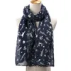 Silver Christmas Elk Snow print scarf S-103