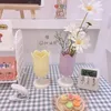 Retro Flower Table Storage Stra Storage Tulip Paute Petal Girl Girl Heart Stra Holder Makeup Makeup Brush Rangement Backet Brush Brush