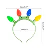 1 Pacote de Natal Light Up Bulb Band Band Glow Christmas Head Bands for Kids Adults Christmas Xmas Acessórios de Xmas Novo M68E