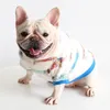 Köpek giyim karikatür hayvan baskı ceket şişman pijamalar est iki bacak sıcak kıyafetler sonbahar ve kış küçük köpekler