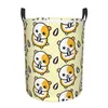 Bolsas de lavanderia Dobring Basket Hamsters Gunflower amarelo bolinhas