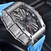 Wristwatches 2024 New PAGANI Design Mens Quartz s VH65 Movt Skeleton dial M Waterproof Sports Rectangular Sapphire Mens Glass