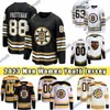 S-3xl Hockey Jersey Bruins 100th New Centennial 88 David Pastrnak 63 Brad Marchand Jake Debrusk Trent Frederic Jesper Boqvist Patrick Brown Matt Filipe Marc