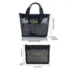 Storage Bags Extra Thick Nylon Mesh Transparent Makeup Case Portable Beauty Cosmetic Pack Women Travel Zip Toiletry Organizer