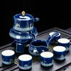 Bozzh 8 pcs ménage céramique ensemble de thé de thé chinois classique céramique osset teaset gaiwan en porcelaine kung fu therme pour cadeau