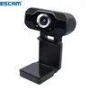 Webbkameror Escam PVR006 2MP 1080P 3D DNR USB2.0 HD Webcam med mikrofon P2P för PC -videokonferens online Lärande USB -kamera