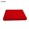 Sieradenboxen Hoogwaardige 24 -delige afneembare ringframe Led Bladen Rood Velvet Sieraden Display Doos Ring Organizer Opslagbladeren 35 * 25 * 5 cm